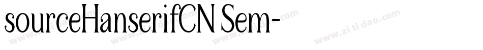 sourceHanserifCN Sem字体转换